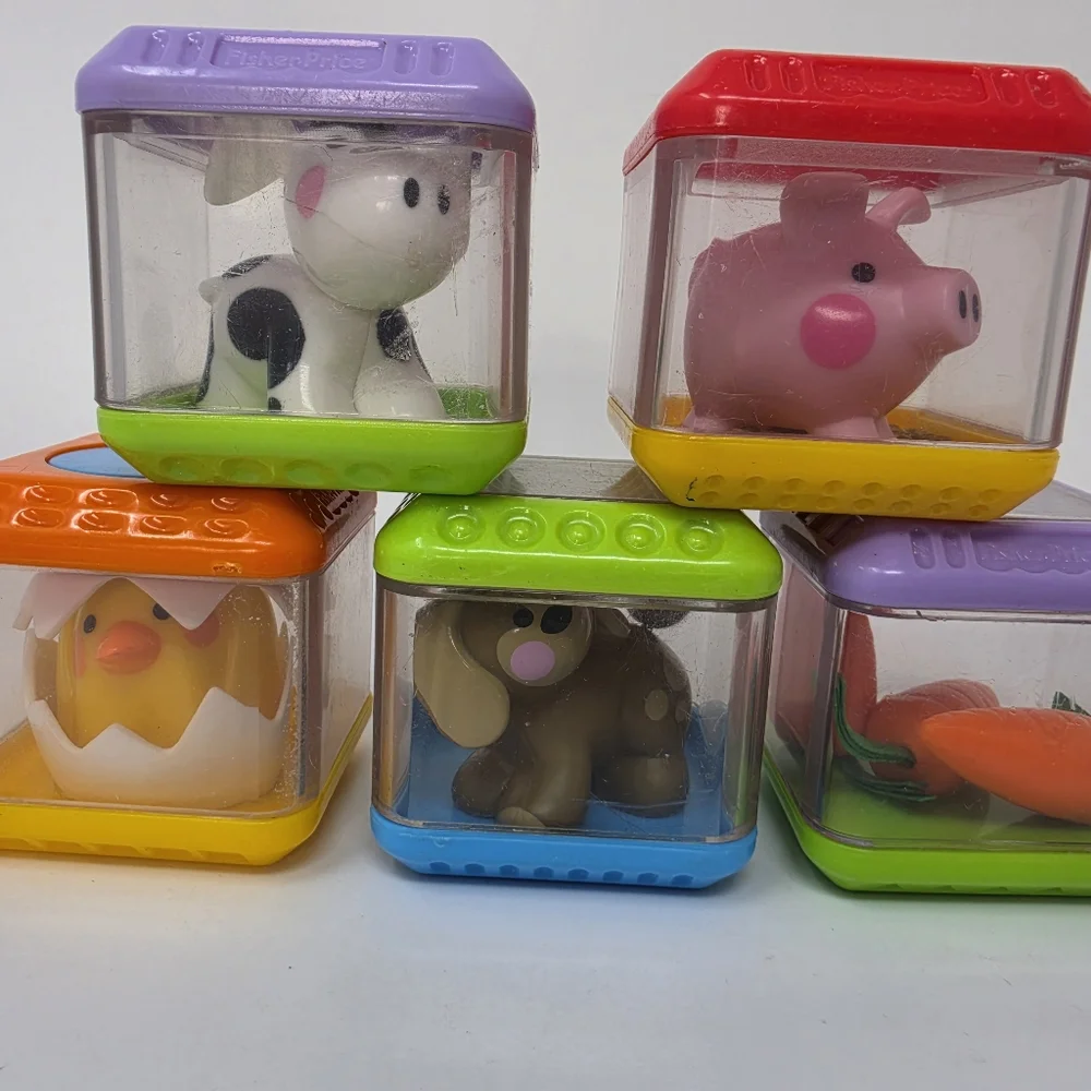 Fisher Price Peek Sensory Blocks Lot of 5